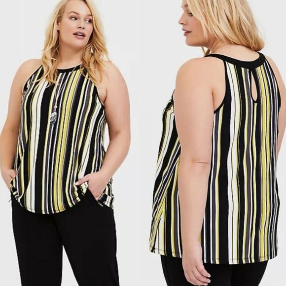 TORRID MULTI STRIPE STUDIO KNIT GODDESS TANK 3X - Picture 1 of 8